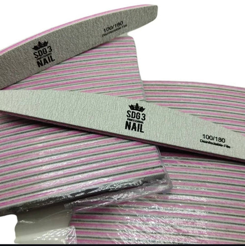 Nail File 100/180 Grit – 25 pcs