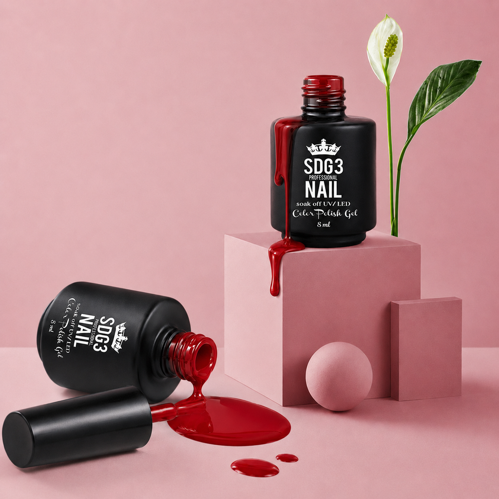 Color Polish Gel Set – Red Series – 6 pcs Colors – 8ml