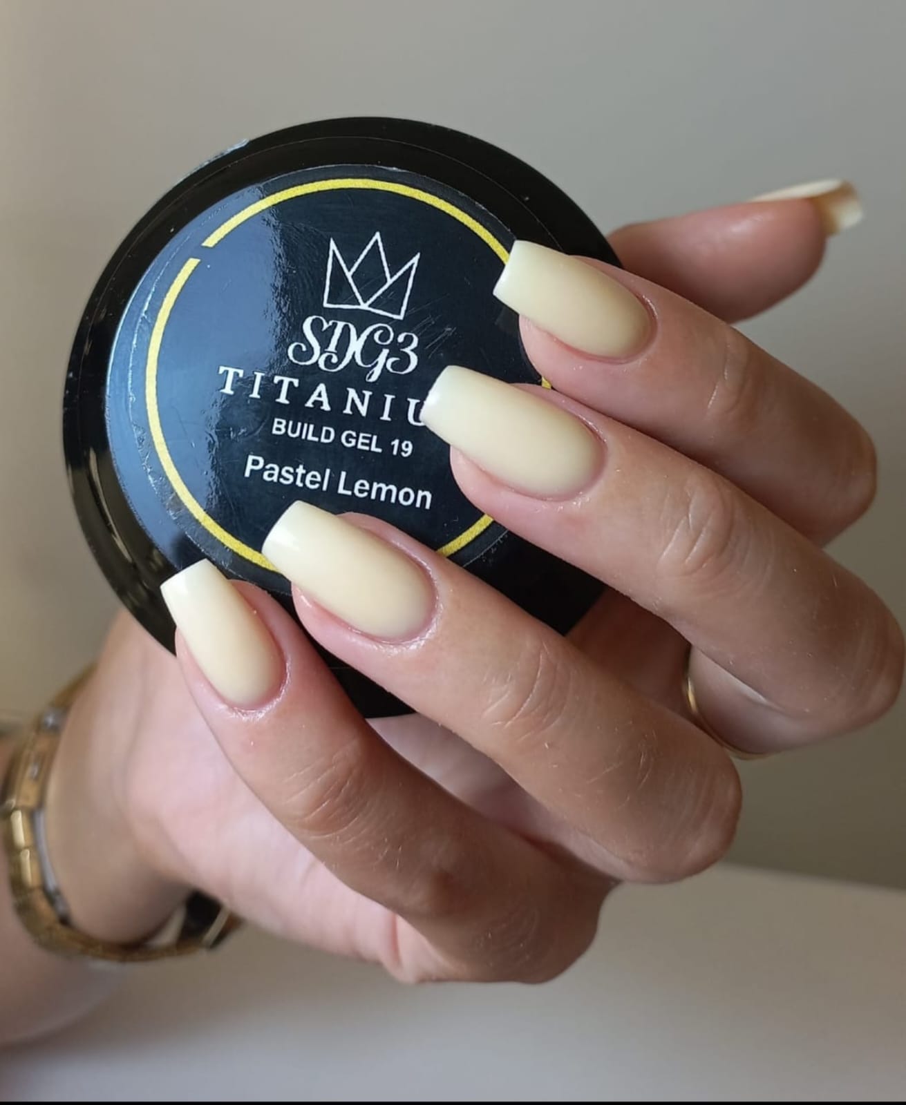 SDG3 Titanium Builder Gel 50ml - Pastel Lemon No.19