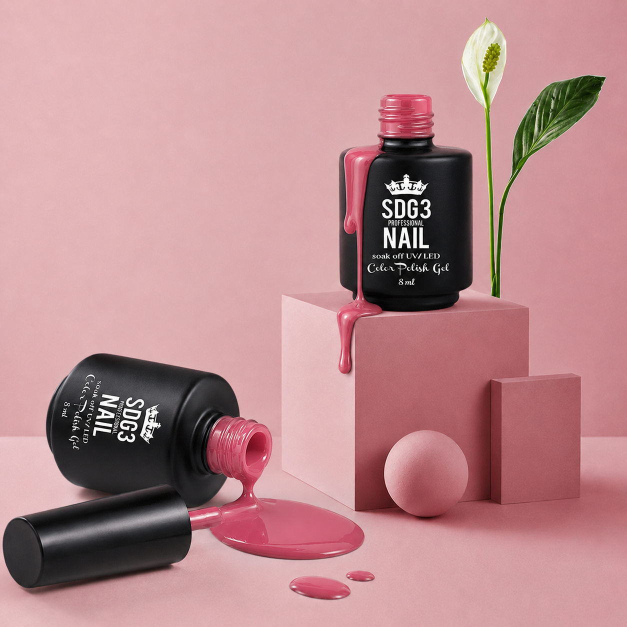 Color Polish Gel Set – Pink Series – 6 pcs Colors – 8ml